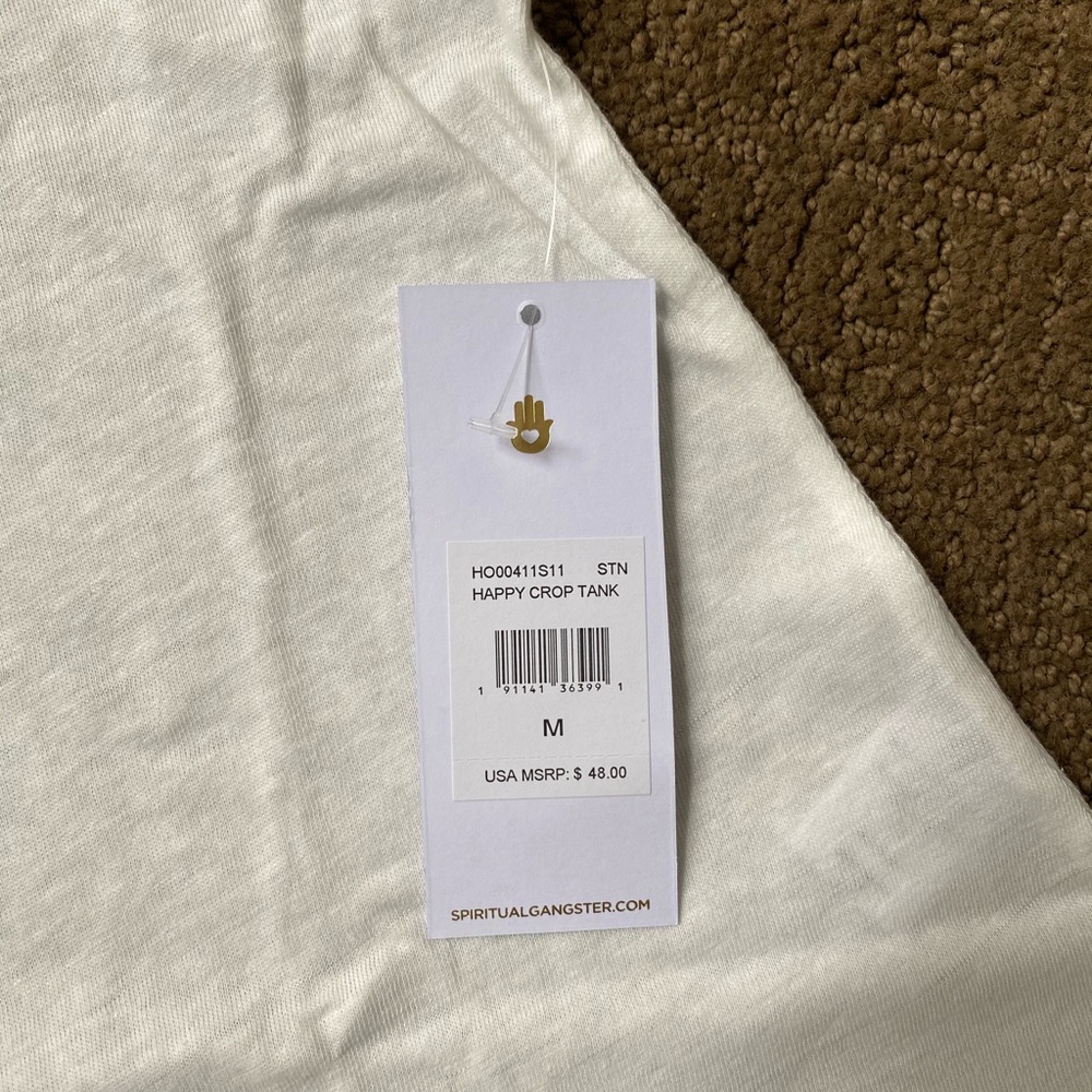 Spiritual Gangster Happy Crop Tank Top - Picture 3 of 8